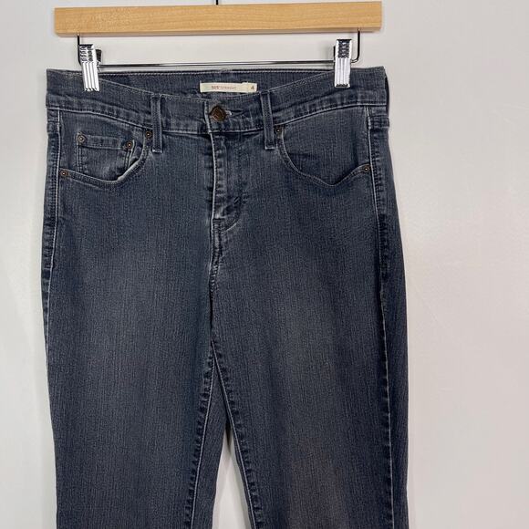 Levis Womens Size 4 Washed Gray 505 Straight Leg Jeans Cotton Stretch - Picture 3 of 10
